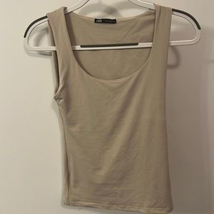 Beige ZARA tank